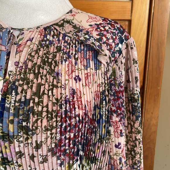 2023 COLLECTION TED BAKER FLOSSI LONG SLEEVE PRINTED DRESS SZ US 8 OR TED SZ 3 - Picture 7 of 12